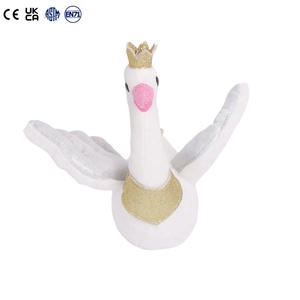Cigno personalizzato peluche imbottiti realistici eleganti e belli giocattoli di peluche nobile cigno bianco e nero realistici cigni bianchi - Product Image 2