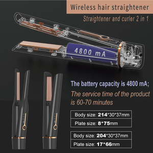Lisseur sans fil rechargeable portable résistant à la chaleur pour marque privée – Mini fer à lisser sans cordon - Product Image 5