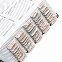 Onglets de Bible personnalisés, 80 pièces, design botanique minimaliste, 350 g/m², onglets d'indexation de Bible laminés mats pour journalisation biblique, OEM