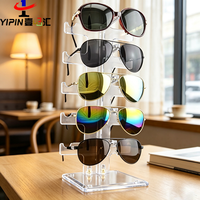 Présentoir de Comptoir Moderne pour Magasin de Lunettes, Support de Rangement pour Montures de Lunettes, Étagère Suspendue pour Lunettes de Soleil, Présentoir de Bureau en Plastique Écologique