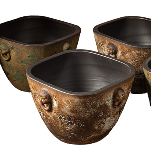 Céramique <span class=keywords><strong>Terre</strong></span> <span class=keywords><strong>Cuite</strong></span> <span class=keywords><strong>Grand</strong></span> Réservoir D'eau Poterie Rustique Vintage Goldfish Tank Handmade Lotus Fish Tank Tortue Tank Balcon Cour - Product Image 1