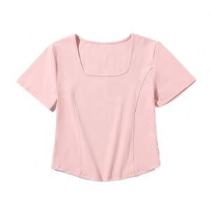 Casual Women's Summer Crop Top Sweetheart Neck Lace Trim Bow Detail Short Sleeve T-<b>Shirt</b> 2026 New <b>Y2K</b> Top - Product Image 1