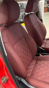 Fundas de Asiento de Coche de Cuero Mixto Personalizadas para la Fila Delantera y Trasera, 5 Asientos, para VW Golf, <span class=keywords><strong>Caddy</strong></span>, Passat B8, Transporter T5, Polo - Product Image 5