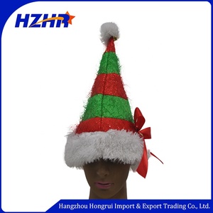 Chapeau d'elfe <span class=keywords><strong>de</strong></span> Noël fou et laid rayé vert rouge personnalisé - Product Image 5