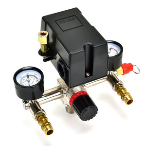 Contrôleur de pressostat Pbance G1/2 100 psi pour compresseur d'air avec manomètre et valve - Product Image 1