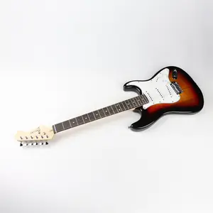 中国工厂定制枫木脖子彩色电吉他出售