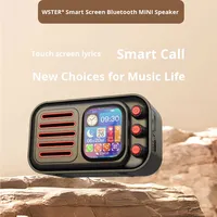 WS-501 Wekker Smart Touchscreen Draadloze Buiten Portable Mini Party Mobiele Telefoon Stage Computer Speaker FM Radio Met App