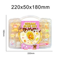 Kit d'artisanat pour enfants OEM Decoden, crème fouettée artificielle, colle, argile DIY avec sac en PVC pour cadeau d'anniversaire de fille et projets DIY