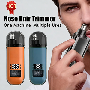 <strong>Wholesale</strong> Personal <strong>Mini</strong> Portable Black Low Noise Usb Rechargeable Electric Shaving Nose And Ear Hair <strong>Trimmer</strong> For Men - Product Image 5