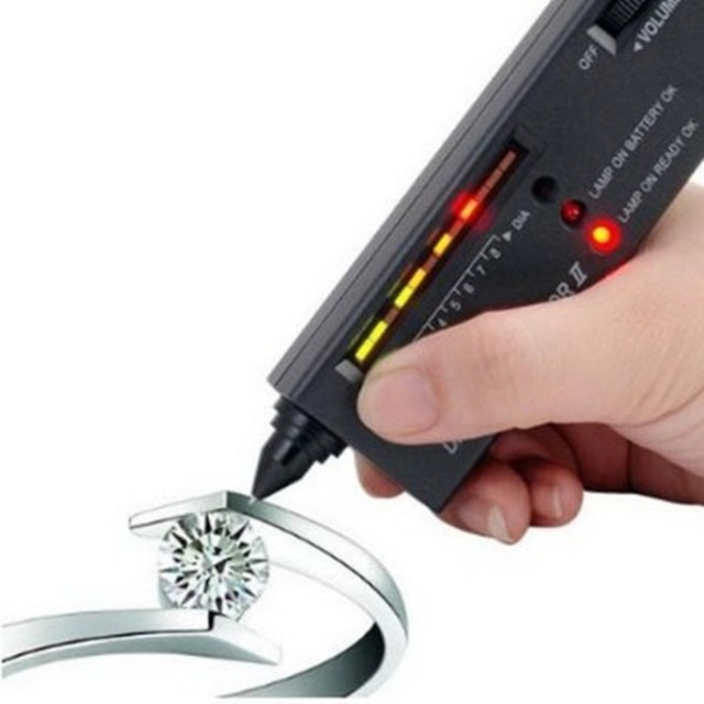 Save Tests Handheld Diamond Tester Pen Gemstone II Gems LED Indicator Jewelry Tool Diamond Gem Tester Selector Testing Tools
