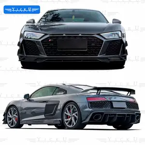 PK style dry carbon fiber body kit with front lip side skirts and rear lip spoilers suitable for the 19-23 year Audi R8
