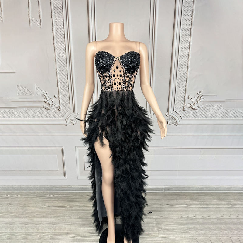 black luxury elegant dress velvet solid with glitter