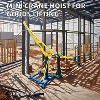 ALLMAN Mini grue à rotation de 360 degrés avec petit treuil électrique pour la construction de maisons en plein air