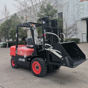 Carretilla elevadora de combustión interna con motor diésel directo de fábrica 3,5 T con cubo basculante para carretillas elevadoras de terreno agrícola - Product Image 4