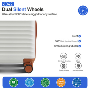 工場価格の耐久性のあるABS+PC素材トラベルスーツケース3点セット、拡張可能な荷物セット、TSA税関ロックとスピナーホイール付き - Product Image 4