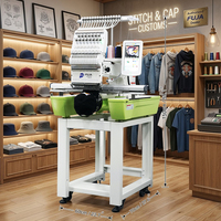 Machine à broder industrielle informatisée à tête unique 12/15 aiguilles pour casquettes - Prix