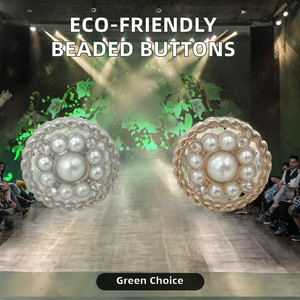 Nút bấm hình chữ nhật đính hạt ngọc trai kim cương 18mm thân thiện với môi trường - dùng cho phụ kiện may mặc - áo khoác, áo vest, quần áo, đầm - Product Image 2