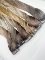 Extensions de cheveux chinois Remy en gros, invisibles, à bandes adhésives semi-cachées, double épaisseur, ombré balayage, vierges, sans nœuds