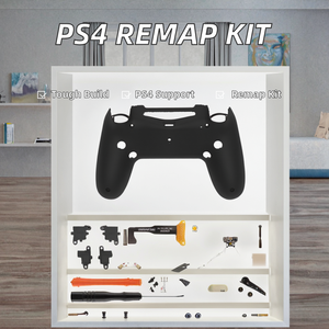 ชุดรีแมพ <span class=keywords><strong>ExtremeRate</strong></span> Black Dawn รุ่น Type-C สำหรับคอนโทรลเลอร์ PS4 Slim Pro รุ่น JDM-040/050/055 ผลิตจากพลาสติกที่ทนทาน - Product Image 2