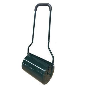 Heavy Duty <b>Garden</b> Lawn Roller-Black+Green Iron Push Roller Ergonomic Handle 45L Capacity Powder Coated for Lawn Care Seed - Product Image 1