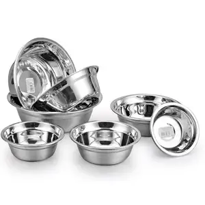 Stainless Steel Bowls For Dogs Eco-friendly Smooth Edge Stable Bottom Pet Food Water Bowl For Small Medium Large Dogs