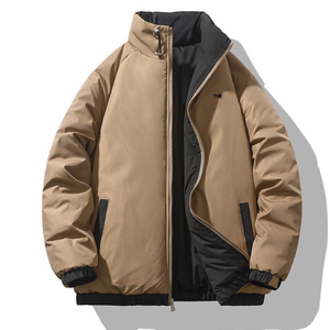 Chaqueta de algodón colorblock de lujo, ropa de doble cara, chaqueta de lana polar, chaqueta de trabajo con múltiples bolsillos, chaqueta cálida de otoño e invierno - Product Image 2