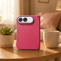 Étui de téléphone en cuir véritable certifié LWG REACH pour iPhone Duo, protection fine, logo personnalisé, OEM ODM, usine avec 18 ans d'expérience