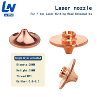 Buse de découpe laser à fibre optique LvWei, double/simple couche, haute vitesse, 5000W, compatible WSX Precitec HANS, 1064nm, pièces pour équipement de découpe et de soudage