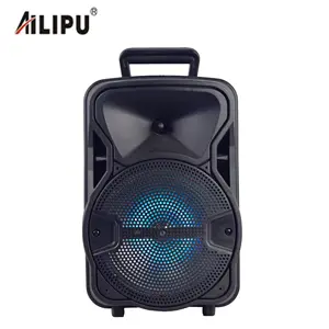 8 inch speaker outdoor portable trolley speaker dj speaker system subwoofer sound box with led light