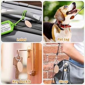 Offre Spéciale : Porte-clés <span class=keywords><strong>en</strong></span> Bois DIY, Étiquettes Vides Polies avec Anneaux, Logo Gravé au Laser, Prêts pour la Vente <span class=keywords><strong>en</strong></span> Gros et Cadeaux Promotionnels - Product Image 2