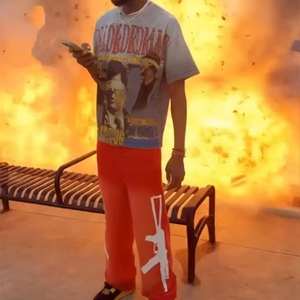 T-shirt surdimensionné personnalisé, style streetwear, vintage, impression DTG, coton lourd, impression graphique pour homme - Product Image 2