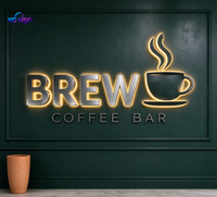 Enseigne personnalisée en acier inoxydable avec logo rétroéclairé LED 3D, transformateur inclus, pour bureaux, mariages, maisons, centres commerciaux, salons de beauté, hôtels, spas, commerces et bâtiments