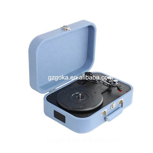 Hot Selling Record Player Wireless 3-Speed USB Turntable Player Vintage Vinyl Record Players Built-in Stereo Speakers