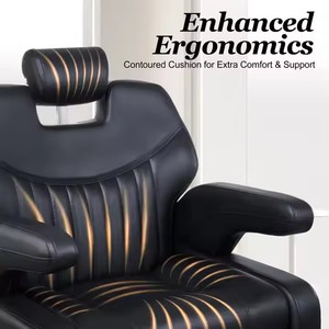 Silla de Barbero Negra Clásica Moderna y Sencilla, Bomba Hidráulica, Silla de Peluquería Reclinable de Lujo, Venta al por Mayor <span class=keywords><strong>para</strong></span> Barberías, Duradera - Product Image 5