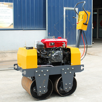 Nouveau Compacteur Routier à Double Tambour Autopropulsé 600kg 800kg pour Asphalte et Terre, Mini Machine de Compactage Économique