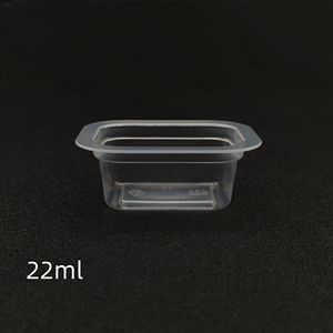 Sulide 22ml Transparent Blanc Carré Ketchup Conteneur pp Blister Jetable Scellable En Plastique Sauce Soja Tasse Emballage - Product Image 3