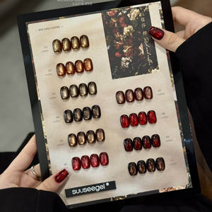 Набор гель-лаков «Кошачий глаз» (24, 20, 16, 10 цветов), красный, голографический, акриловый, с демонстрационной картой, снимаемый, сияющий, для ногтей - Product Image 4