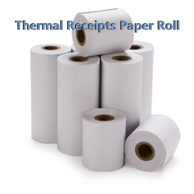 Factory Hot-sale White Thermal Paper Receipts Roll with Digital Printing for POS Bank Payment Terminal System 48gsm 57x50mm