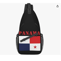 Sac bandoulière de haute qualité avec drapeau du Panama, personnalisable avec logo, sac de poitrine, sac à dos bandoulière, sac de voyage pour poitrine, vente en gros d'usine