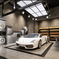 Éclairage de poste de travail 12 grilles pour station de lavage auto, salon de beauté, application de films et garage spécial