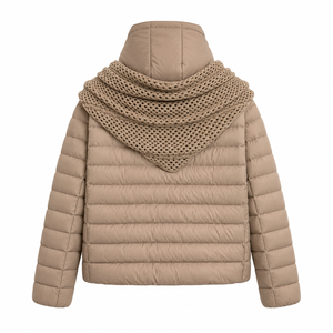 Chaqueta de Plumón Ligera para Mujer, Portátil, Resistente al Agua, con Capucha, Chaqueta Larga Acolchada, Abrigo de Primavera para Viajar - Product Image 3