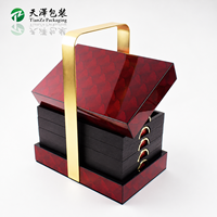 Boîte cadeau de luxe multi-couches en MDF, personnalisée, gravée au laser, pour chocolats, jujubes et fruits secs, idéale pour les fêtes