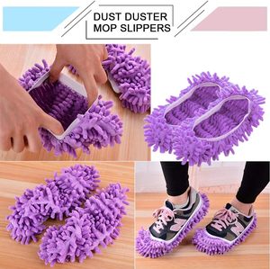 Wholesale Drawstring Microfiber Chenille Shoe Covers & <b>Cleaning</b> <b>Mop</b>-Durable Shoes Storage - Product Image 2