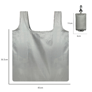 Sac de shopping en tissu polyester pliable réutilisable personnalisé par le fournisseur, sac de shopping biodégradable, imprimés animaliers, logo personnalisé - Product Image 2