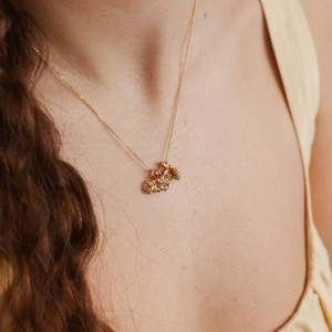 Colliers de mode étanches en acier inoxydable avec pendentif Fleur de décembre, chaîne lâche DIY de base, électroplaqués sous vide en four - Product Image 4