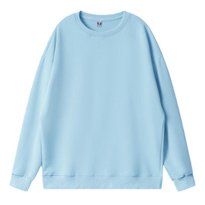 Drop Shoulder Crew Neck Sweatshirt Unisex Polyester Long Sleeve Leisure Wear - Product Image 5