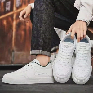 Zapatillas Deportivas Minimalistas de Moda para Hombre, Talla Grande, Transpirables, Casuales, con Plataforma, Blancas - Product Image 2
