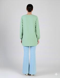 Vente en gros de Kurung Moden, style droit, sans repassage, pour l'Aïd 2025, en stock, prix d'usine, couture OEM, Malaisie, KWC Pukal, première main - Product Image 5