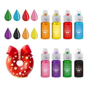 Set di <span class=keywords><strong>8</strong></span> Coloranti Alimentari Organici a Base di Olio, Coloranti Commestibili per Decorazione di Torte, Biscotti e Zucchero, Senza Glutine e Inodore, Made in China - Product Image 1