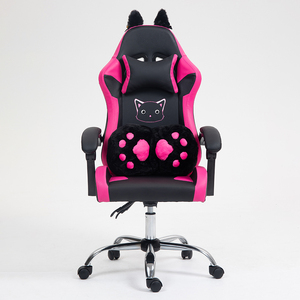 Soporte Lumbar ergonómico Kitty Cat Racing Gaming <span class=keywords><strong>Silla</strong></span> para <span class=keywords><strong>Gamer</strong></span> Office Computer Chair <span class=keywords><strong>con</strong></span> reposapiés - Product Image 2